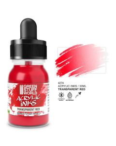 Акрилове чорнило Green Stuff World Acrylic Inks: Transparent Ink: Red (30ml)