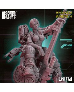 Мініатюра 1/32 Green Stuff World: UNIT9 Figures - Amanda Wrench 54mm