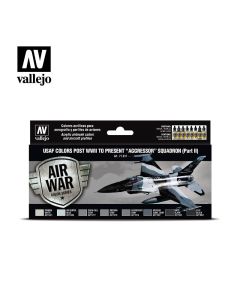 Набір акрилових фарб Vallejo: Model Air: USAF colors post WWII to present “Aggressor” Squadron (Part II)