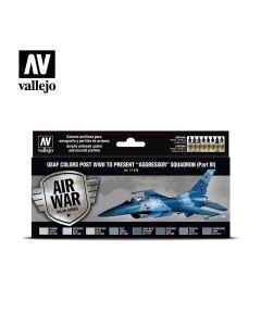 Набір акрилових фарб Vallejo: Model Air: USAF colors post WWII to present “Aggressor” Squadron (Part III)