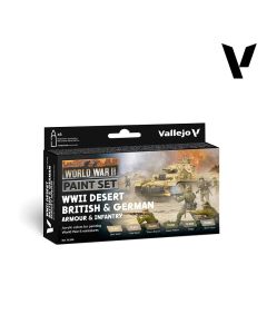 Набір акрилових фарб Vallejo: Model Color: WWII Desert British & German Armour & Infantry