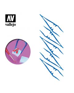 Набір пластикових пінцетів Vallejo: Plastic Tweezers x5