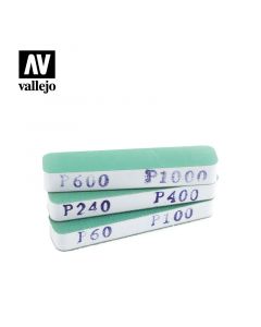 Набір наждачних брусків Vallejo: Set of 3 Flexi Sanders Dual-Grit (90x19x12 mm)