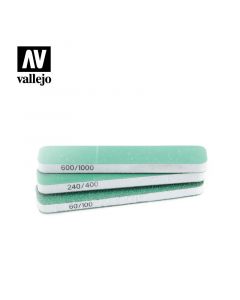 Набір наждачних брусків Vallejo: Set of 3 Flexi Sanders Dual-Grit (90x19x6 mm)