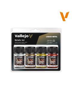 Набір фарб на спиртовій основі Vallejo: Liquid Gold: Gold, Silver & Copper