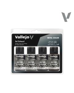 Набір акрилових фарб Vallejo: Metal Color: Jet Exhaust
