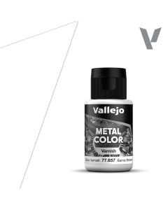 Глянцевий лак на водній основі Vallejo: Gloss Metal Varnish (32 ml)