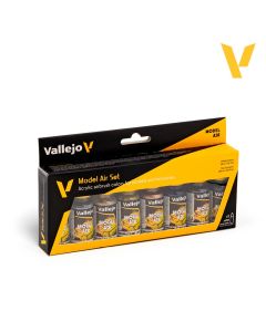 Набір акрилових фарб Vallejo: Model Air: Metallic Colors