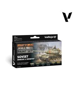 Набір акрилових фарб Vallejo: Model Color: WWII soviet Armour & Infantry