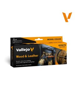 Набір акрилових фарб Vallejo: Model Color: Wood & Leather by Angel Giraldez