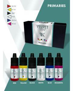 Набір акрилових чорнил Kimera Kolors: Velvet Inks – Primaries (6х15 ml)