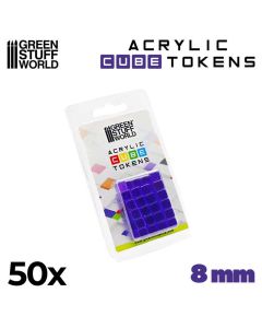 Набір акрилових жетонів Green Stuff World: Violet Cube Tokens 8mm