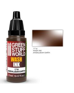 Акрилова змивка Green Stuff World Acrylic Inks: Wash Ink: Andalusian Earth (17ml)