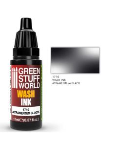 Акрилова змивка Green Stuff World Acrylic Inks: Wash Ink: Atramentum Black (17ml)