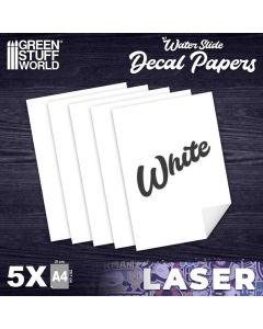 Листи під декалі для лазерного принтера Green Stuff World: Waterslide Decals - Laser White