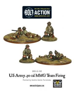 Набір мініатюр Warlord Games Bolt Action: US Army 30 Cal MMG team firing