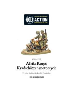 Мініатюра Warlord Games Bolt Action: Afrika Korps Kradschutzen Motorcycle