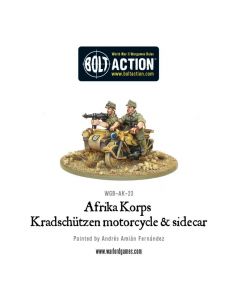 Мініатюра Warlord Games Bolt Action: Afrika Korps Kradschutzen Motorcycle And Sidecar