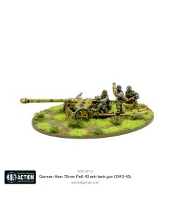 Мініатюра Warlord Games Bolt Action: German Heer 75mm PaK 40 Anti-Tank Gun (1943-45)