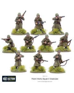 Набір мініатюр Warlord Games Bolt Action: Polish Infantry Squad In Greatcoats