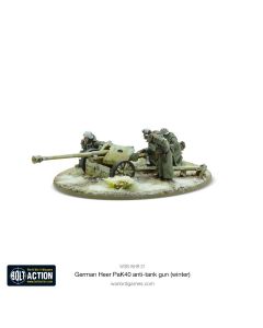 Мініатюра Warlord Games Bolt Action: German Heer 75mm Pak 40 Anti-Tank Gun (Winter)