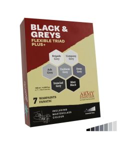 Набір акрилових фарб The Army Painter: Flexible Triad PLUS+: Blacks & Greys