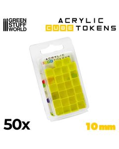 Набір акрилових жетонів Green Stuff World: Yellow Acrylic Cube Tokens