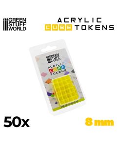 Набір акрилових жетонів Green Stuff World: Yellow Cube Tokens 8mm
