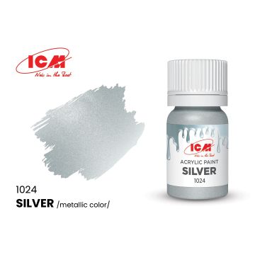 Акрилова фарба ICM: Silver (12ml)