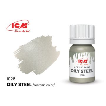 Акрилова фарба ICM: Oily Steel (12ml)