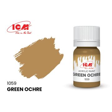 Акрилова фарба ICM: Green Ochre (12ml)