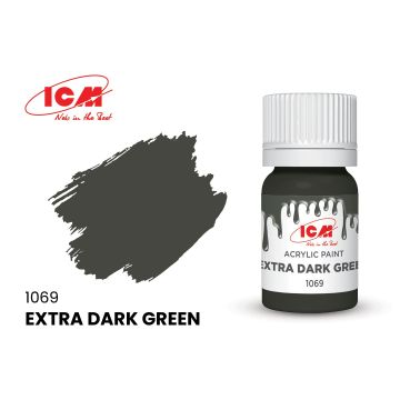 Акрилова фарба ICM: Extra Dark Green (12ml)