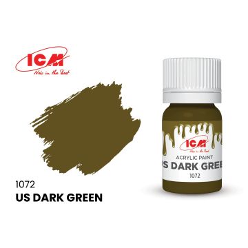Акрилова фарба ICM: US Dark Green (12ml)