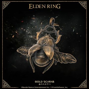 Підвіска з ланцюжком з нержавіючої сталі Starforged Elden Ring: Gold Scarab