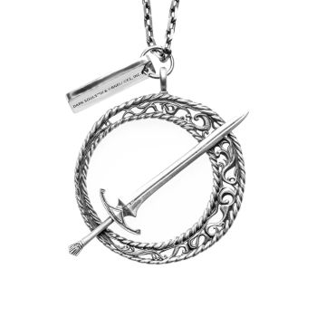 Срібна підвіска зі срібним ланцюжком Starforged Dark Souls III Blade of the Darkmoon