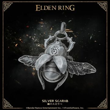 Підвіска з ланцюжком з нержавіючої сталі Starforged Elden Ring: Silver Scarab