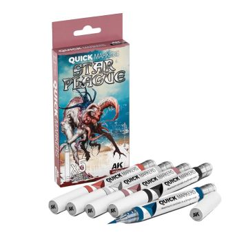 Набір акрилових маркерів AK Interactive Quick Markers Set: Star Plague