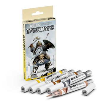 Набір акрилових маркерів AK Interactive Quick Markers Set: Dwarfs