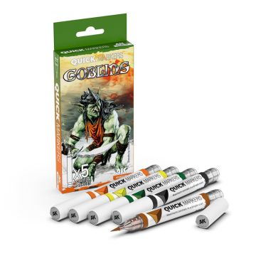 Набір акрилових маркерів AK Interactive Quick Markers Set: Goblins