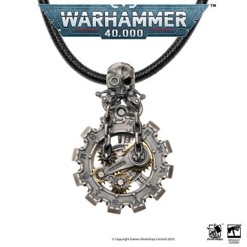 Срібна підвіска з гальванічним золотом Starforged Warhammer 40000 Adeptus Mechanicus Phylactery of the Pious Necklace 