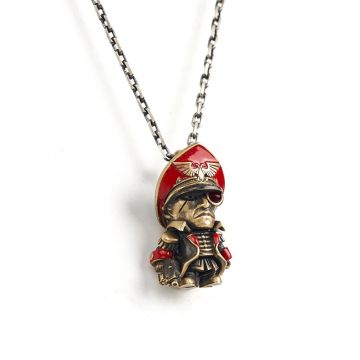 Підвіска чоловічий комісар зі срібним ланцюжком Starforged: Commissar Couple Necklace Warhammer 40000