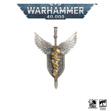 Срібна підвіска з позолотою Starforged; Warhammer 40000 Dark Angels Pendant