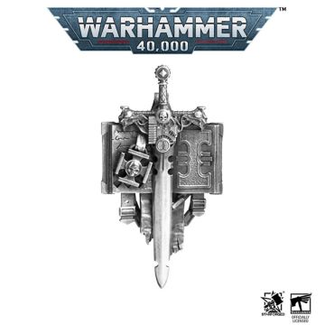 Підвіска та ланцюжок із нержавіючої сталі Starforged: Warhammer 40000 Grey Knights Exorcism Scripture