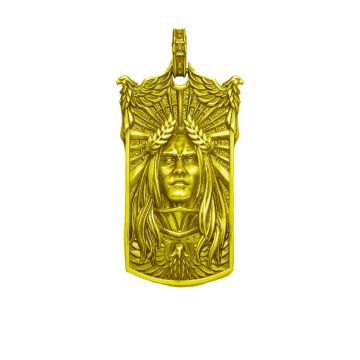 Золота підвіска зі срібним ланцюжком Starforged: Warhammer 40000 Emperor of Mankind Necklace