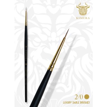 Пензик Kimera Kolors: Kimera Brushes – Kolinsky Sable No. 00 Round
