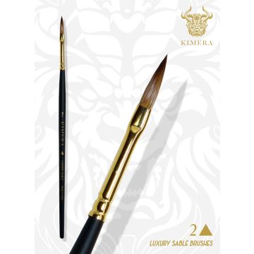 Пензик Kimera Kolors: Kimera Brushes – Kolinsky Sable No. 2 Arrow