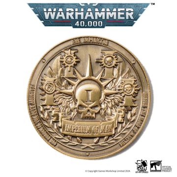 Колекційна монета Starforged Warhammer 40K: Imperium of Man Terra Collectible Coin