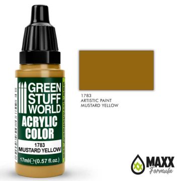 Акрилова фарба Green Stuff World Acrylic Paint: Mustard Yellow (17ml)