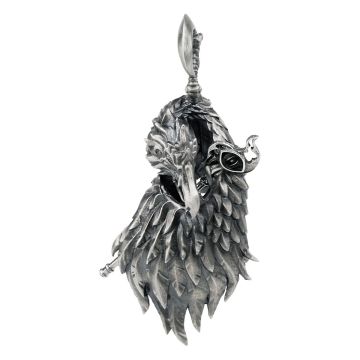 Срібна підвіска зі сталевим ланцюжком Starforged: Warhammer 40000 Plumes of Change Pendant Tzeentch Chaos God Necklace