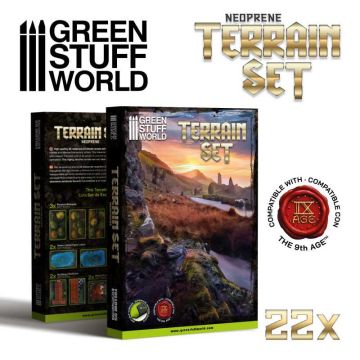 Набір ігрового ландшафту Green Stuff World: 2d Neoprene Terrain Set - 22 Pieces